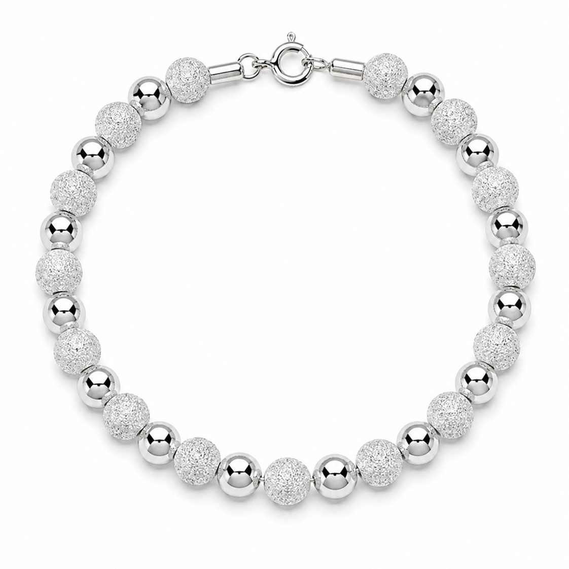 Cascade Bracelet – Silver Beads Waterfall Design