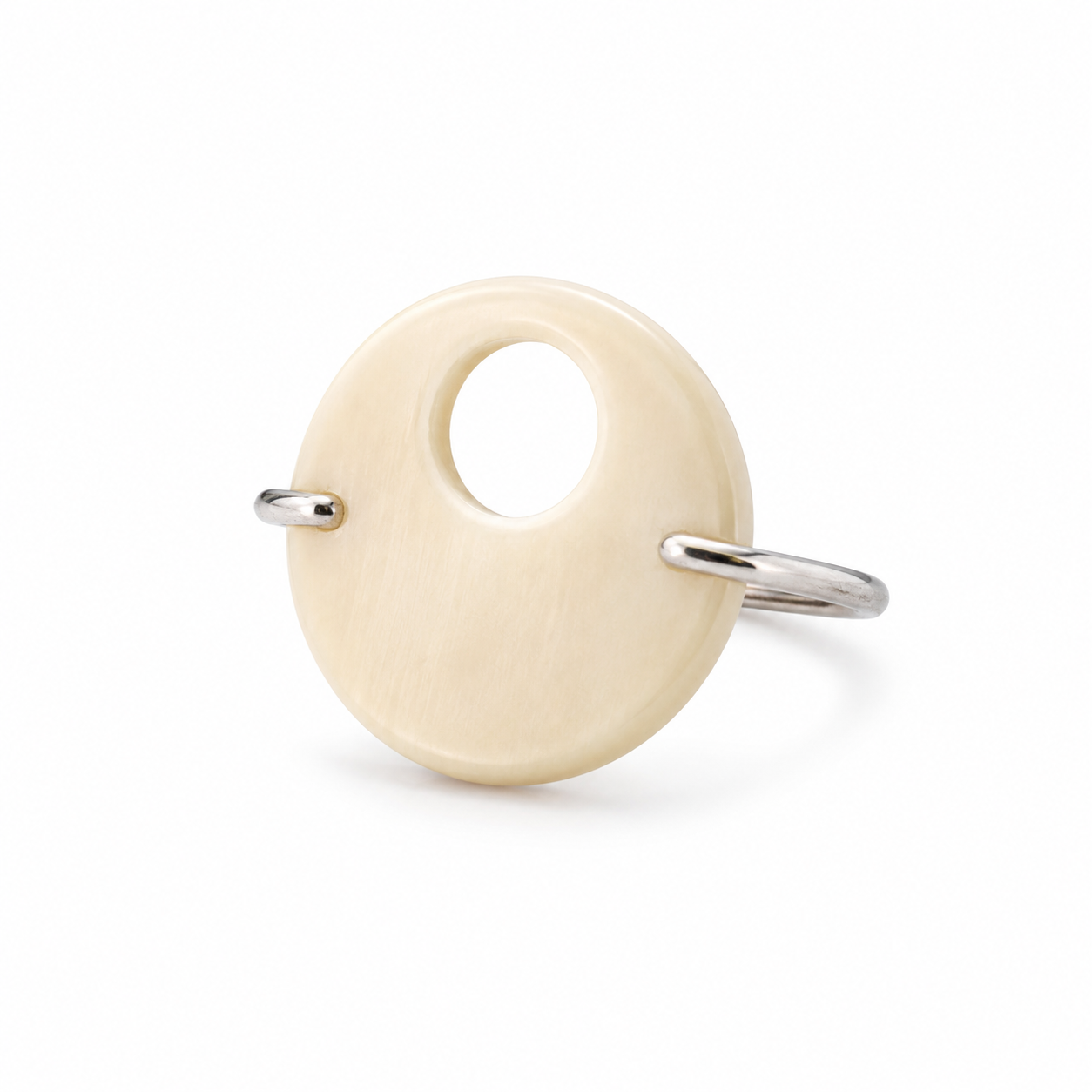 Third Eye Ring in Vegetable Ivory and Sterling Silver