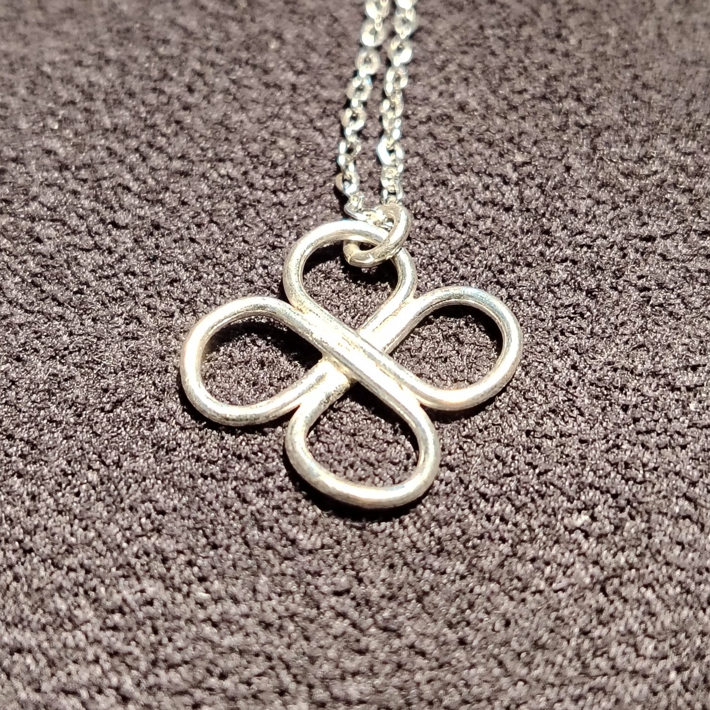 Clover Sterling Silver Necklace – Fortune & Infinity Symbol Pendant