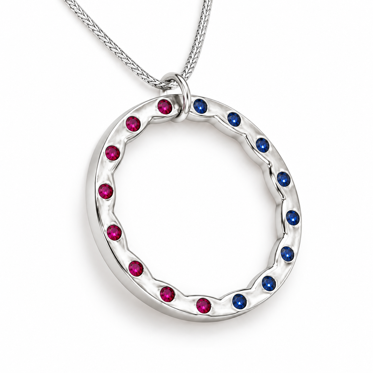 Fortune Wheel – Day and Night | Ruby & Blue Sapphire Necklace