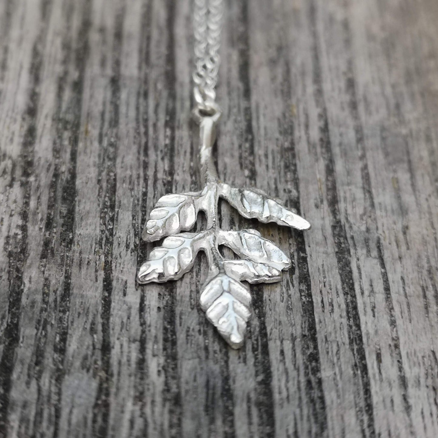 Branch Necklace – Carved Sterling Silver