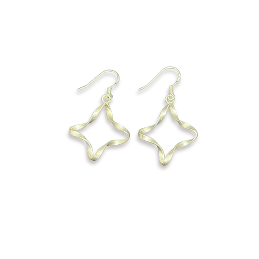 Ribbon Star Earrings – Twisted Sterling Silver