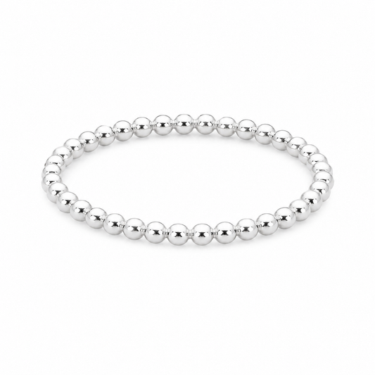 1.5mm Beaded Sterling Silver Stackable Ring