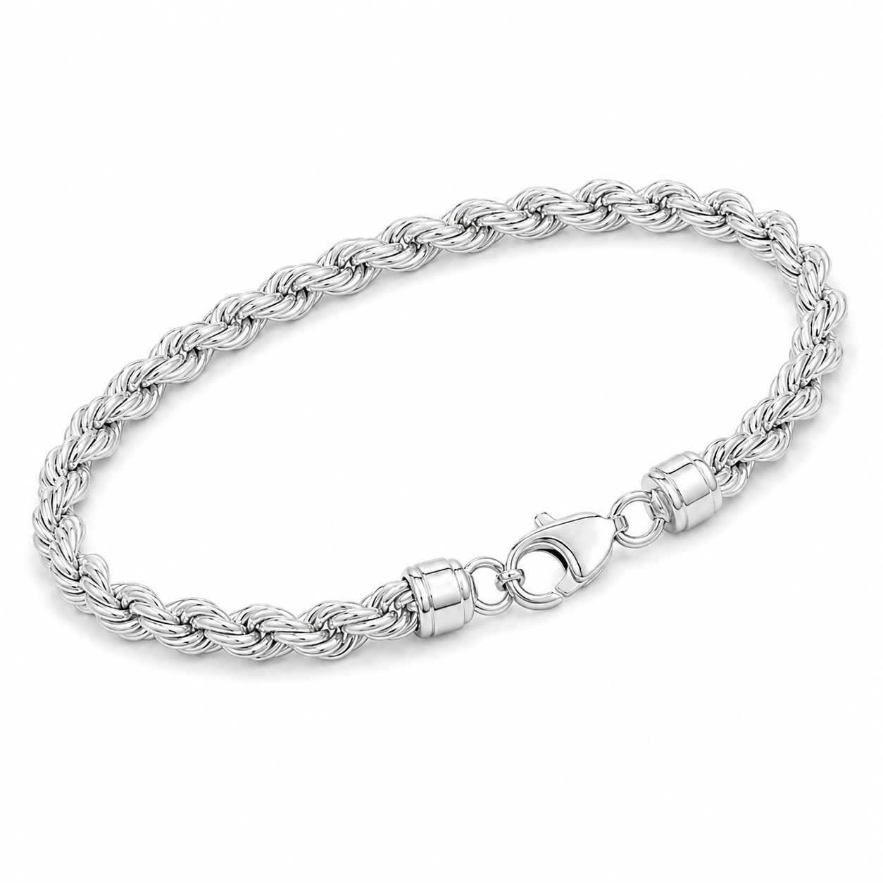Rope Chain Bracelet in Sterling Silver