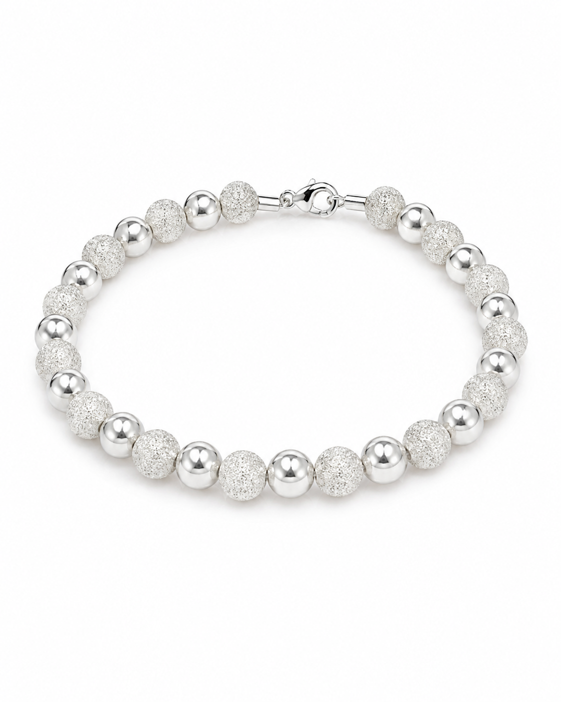Cascade Bracelet – Silver Beads Waterfall Design