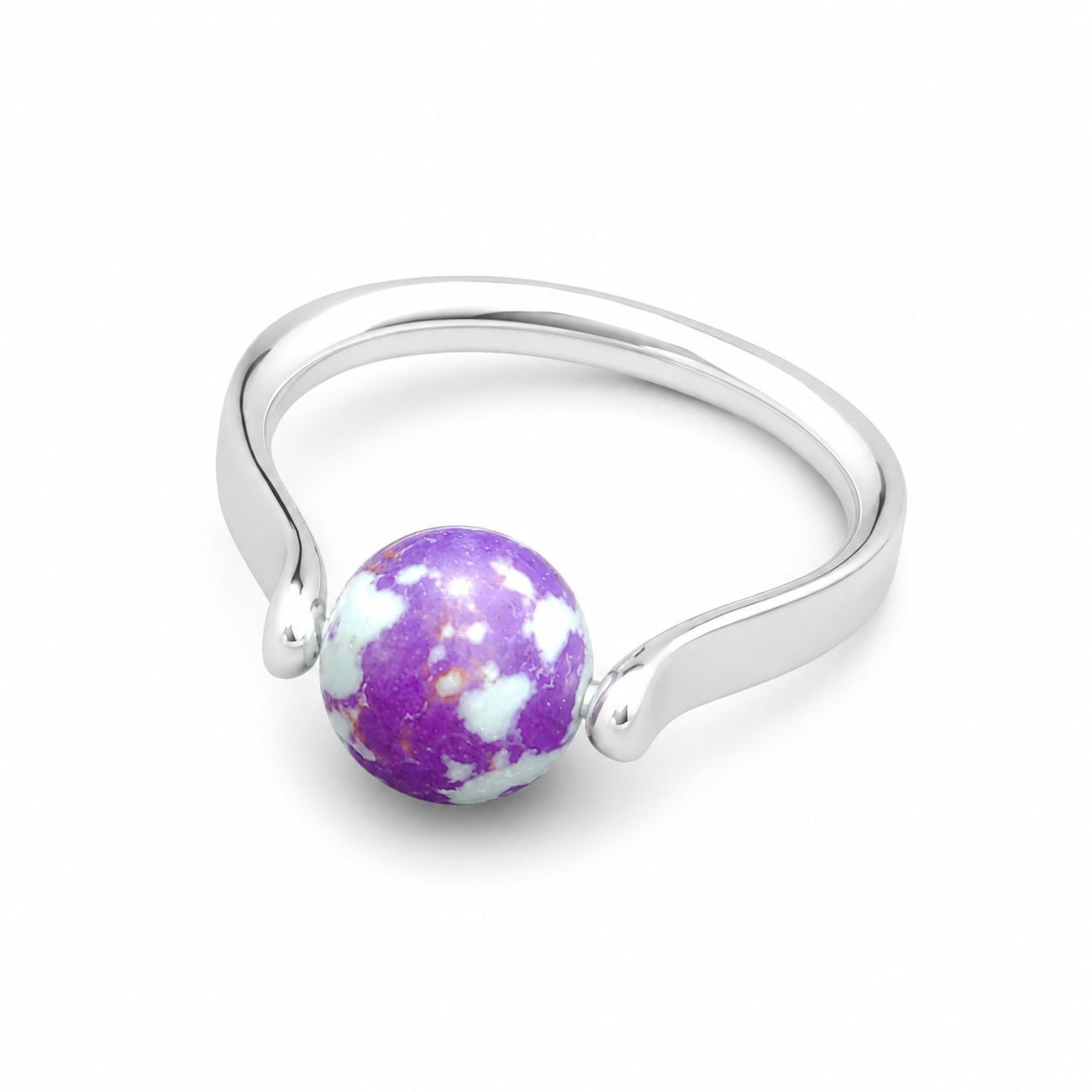 Swivel Ring in Sterling Silver – Handmade Rotating Ring