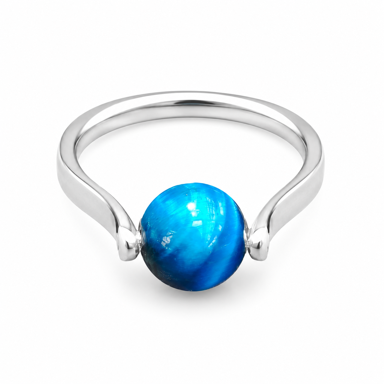 Swivel Ring in Sterling Silver – Handmade Rotating Ring