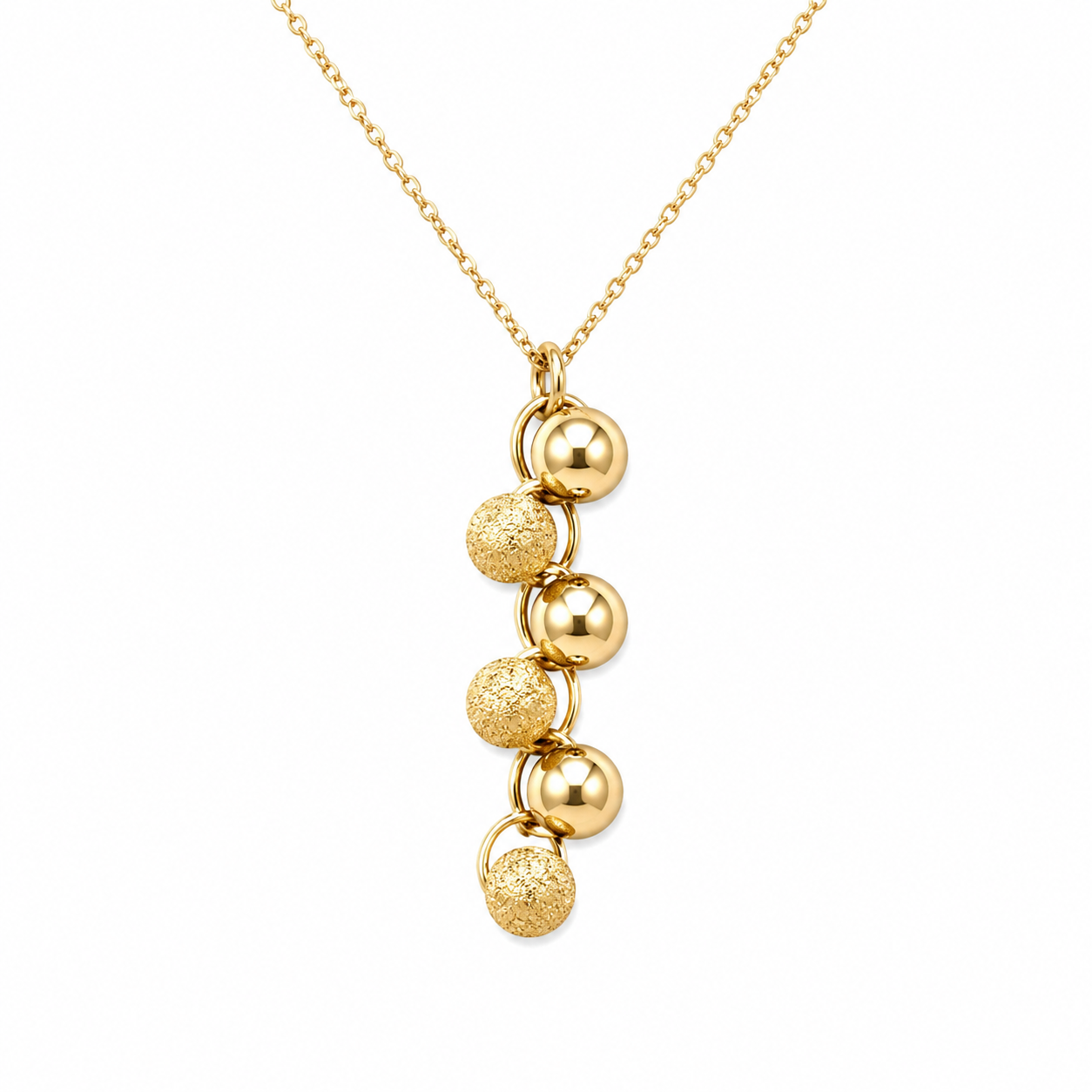Cascade Necklace – 14ct Gold-filled Beads Waterfall Design