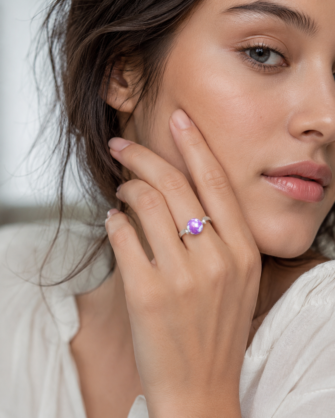 Swivel Ring in Sterling Silver – Handmade Rotating Ring