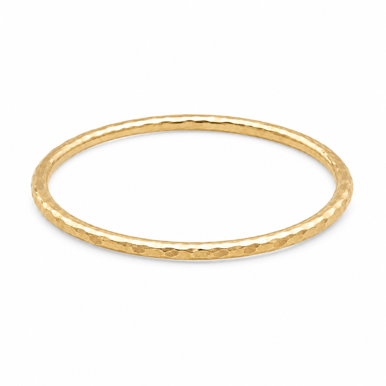 1.5mm Hammered Gold-filled Stackable Ring