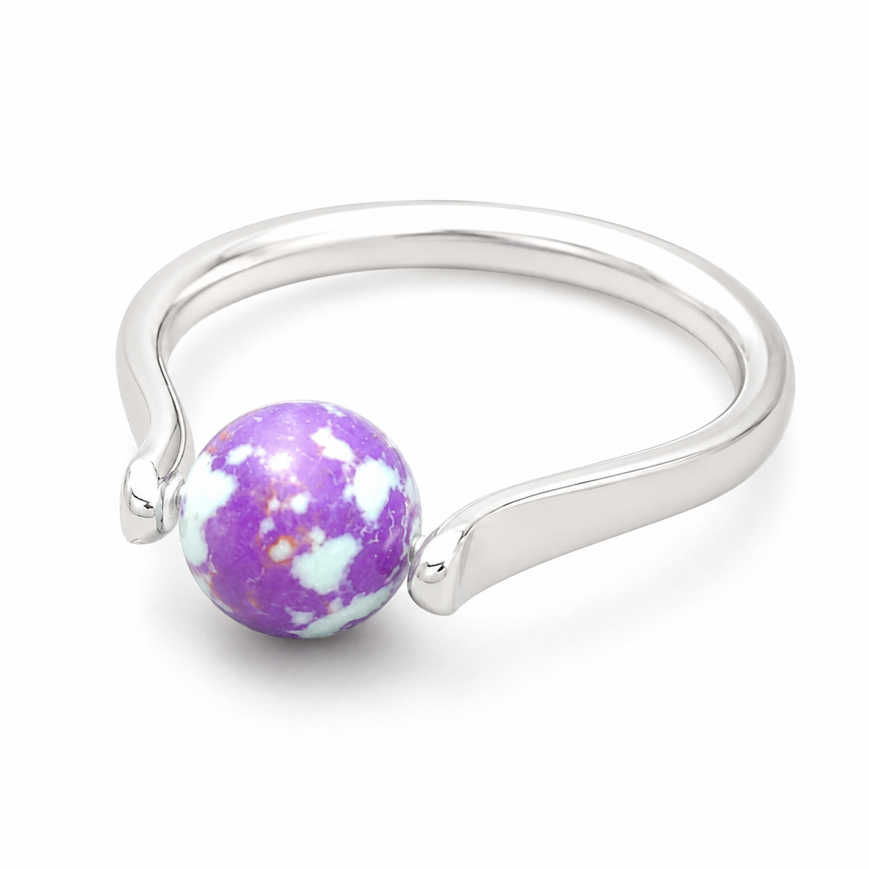 Swivel Ring in Sterling Silver – Handmade Rotating Ring