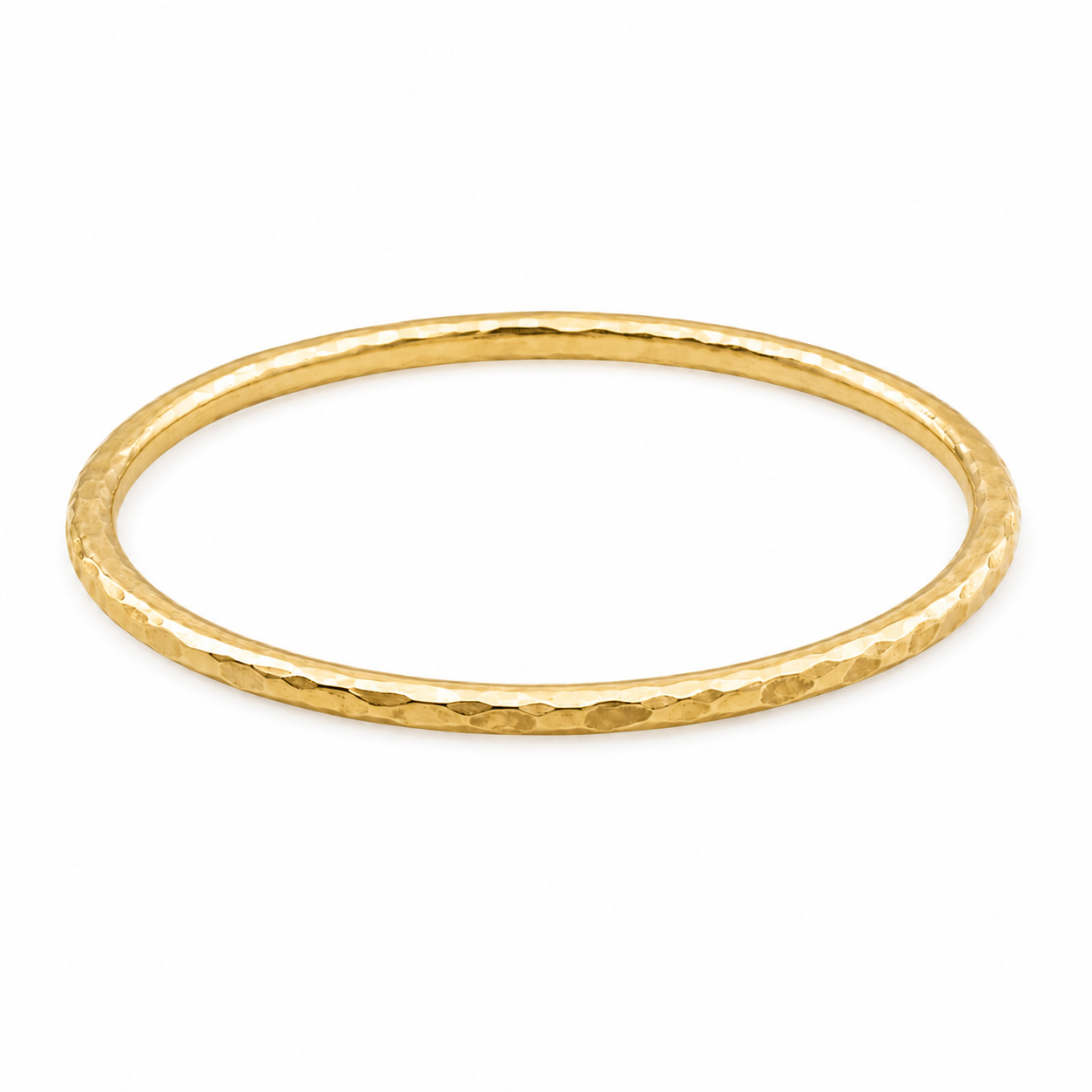 1.5mm Hammered Gold-filled Stackable Ring