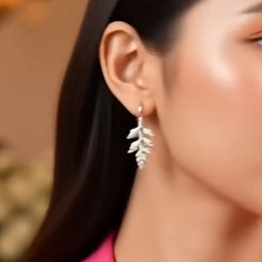 Branch Earrings – Carved Sterling Silver